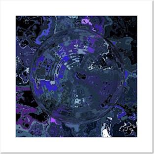 Purple Fluid Pour Crystal Amethyst Posters and Art